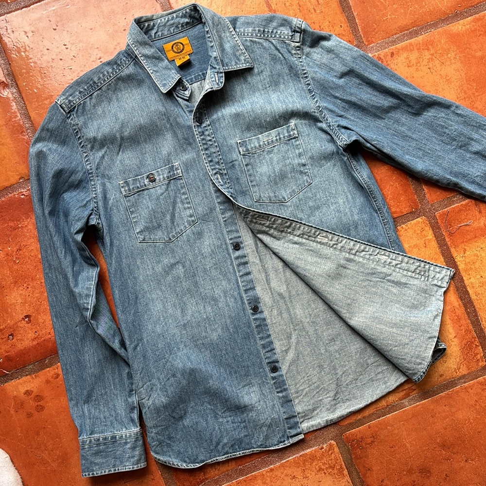 Denim button down